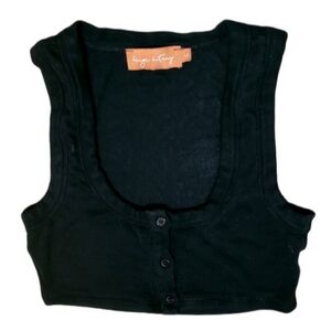 Dolls Kill × (I can't make out the tag.lol) Button Front Scoop Neck Crop Top (L)